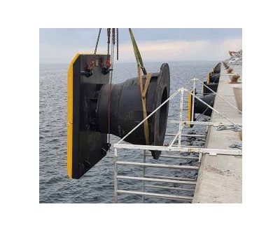 1800H Super Cone Rubber Fender — Singapore Heavy Marine Berthing Fender with UHMW PE Pad